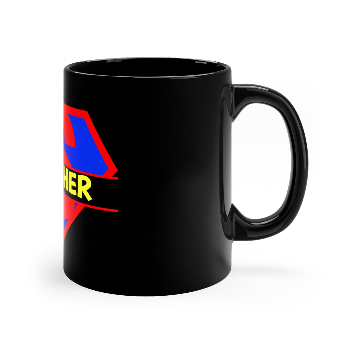 Super Teacher-  Printed 11oz Black Mug