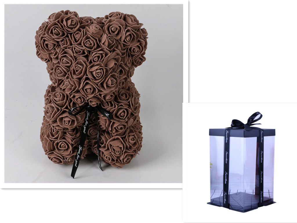 Easter Gift Rose Bear Eternal Flower Rose Teddy Bear PE Foam Bear from 9.843" Valentines Day