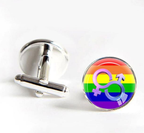 Gay Pride Cufflinks- Man Or Woman