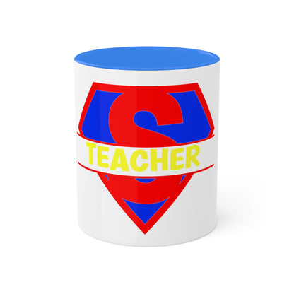 Super Teacher - Color Interior Mugs, 11oz