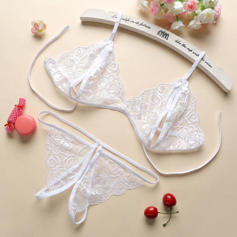 Sexy Women Lace Tulle Lingerie Set