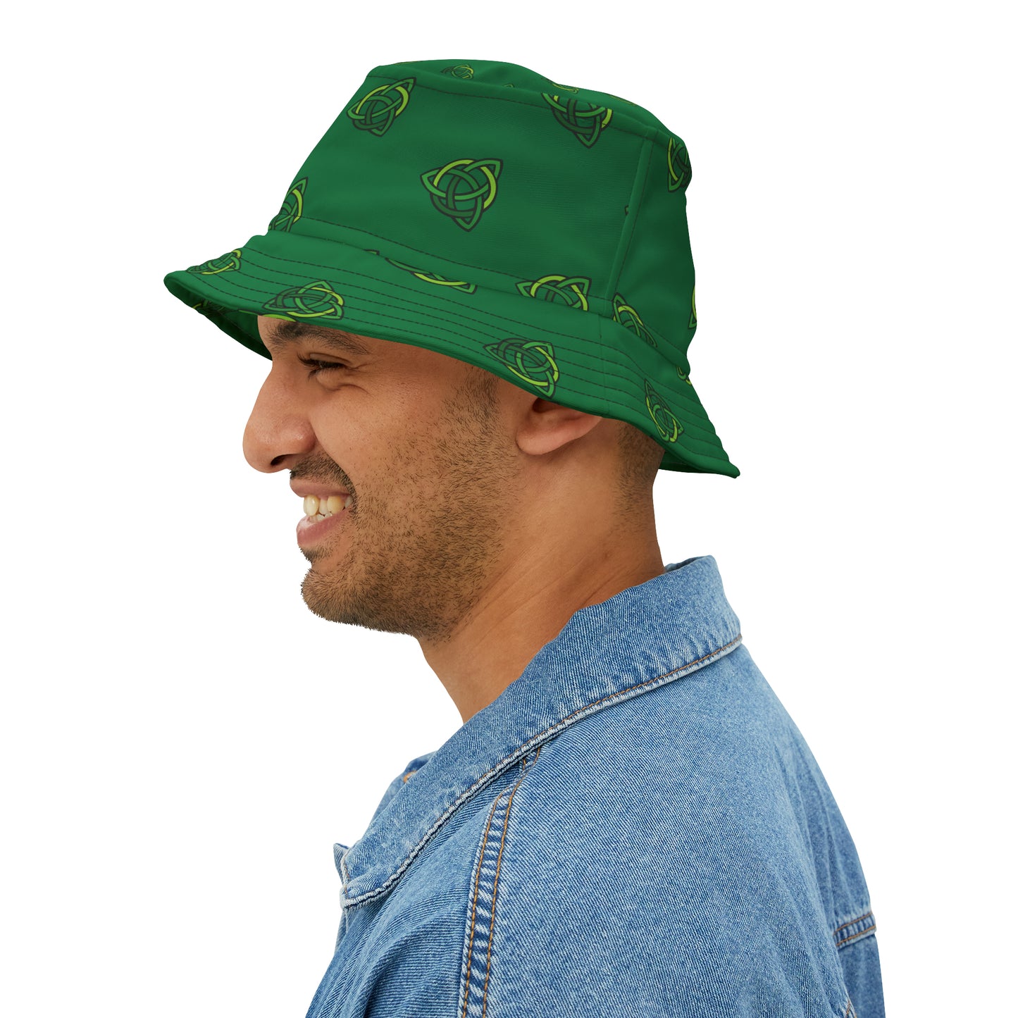 Celtic Cross All Over Print Bucket Hat Great For St. Patrick's Day