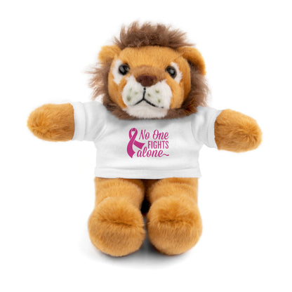 No One Fights Alone' Cancer massage Stuffed Animals with Tee