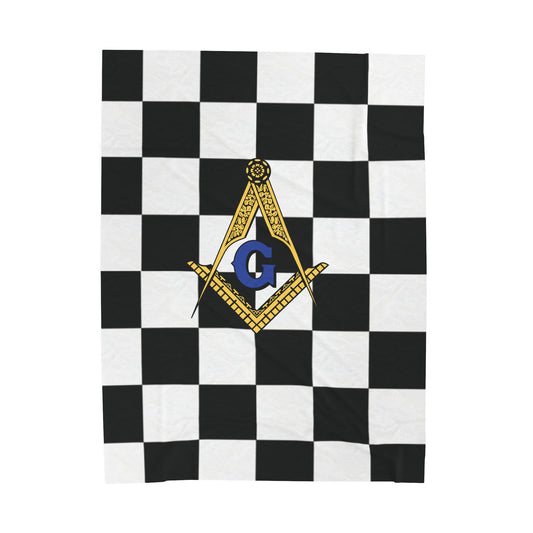 Masonic Mason Velveteen Plush Blanket