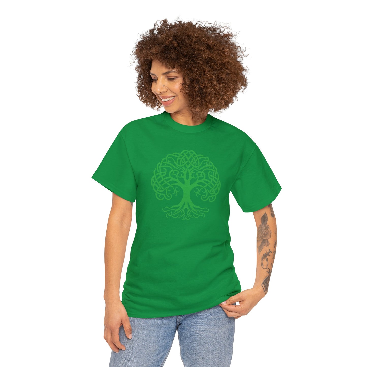 Celtic Tree Of Life- St. Patricks' Day Parade Unisex Heavy Cotton Tee