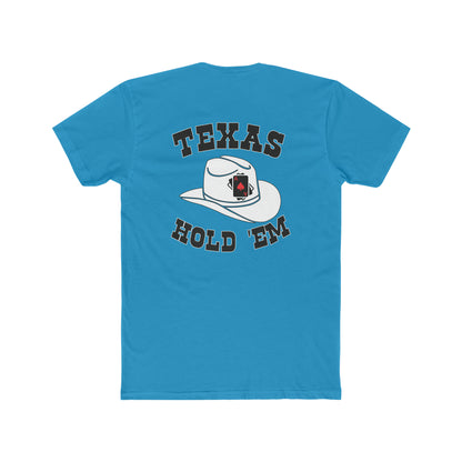 Texas Hold 'Em- Two Side Print Cotton Crew Tee Shirt Great For Concerts