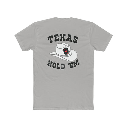 Texas Hold 'Em- Two Side Print Cotton Crew Tee Shirt Great For Concerts