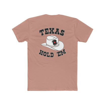 Texas Hold 'Em- Two Side Print Cotton Crew Tee Shirt Great For Concerts