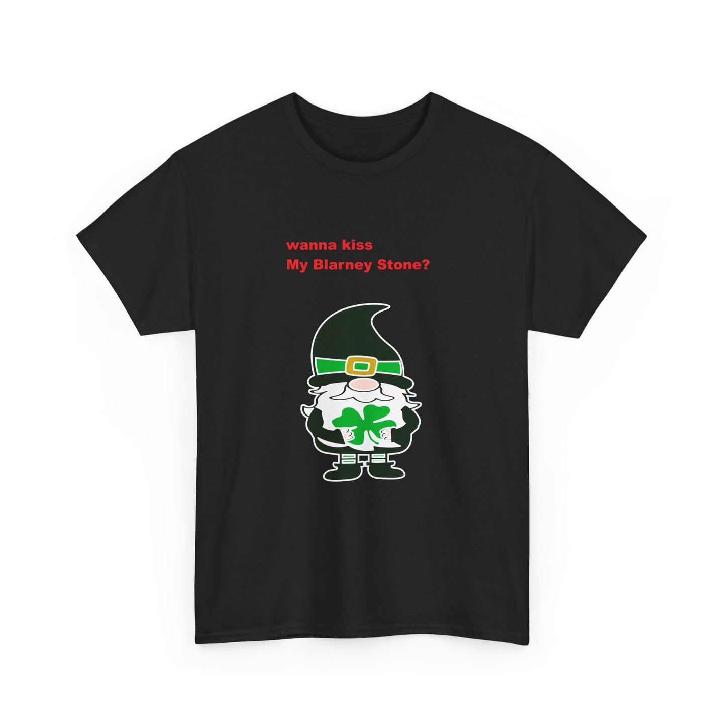 St. Patrick's Day Gnome Tee, Blarney Stone Kiss Shirt, Unisex Shirt for March 17th Celebrations, Irish Holiday T-Shirt, Shamrock Lucky Charm