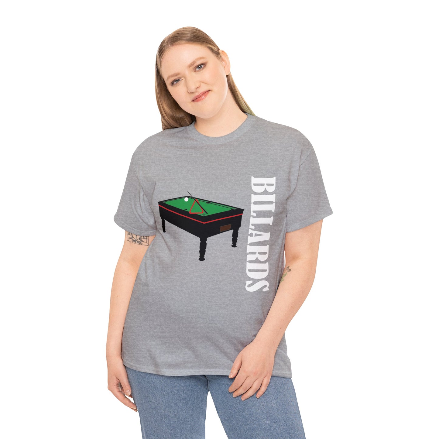 Billiards Front and Back Print Unisex Heavy Cotton Tee