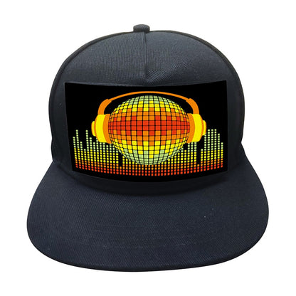 LED Hat - Images react to sound- Great Gift For DJ's