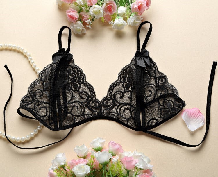 Sexy Women Lace Tulle Lingerie Set