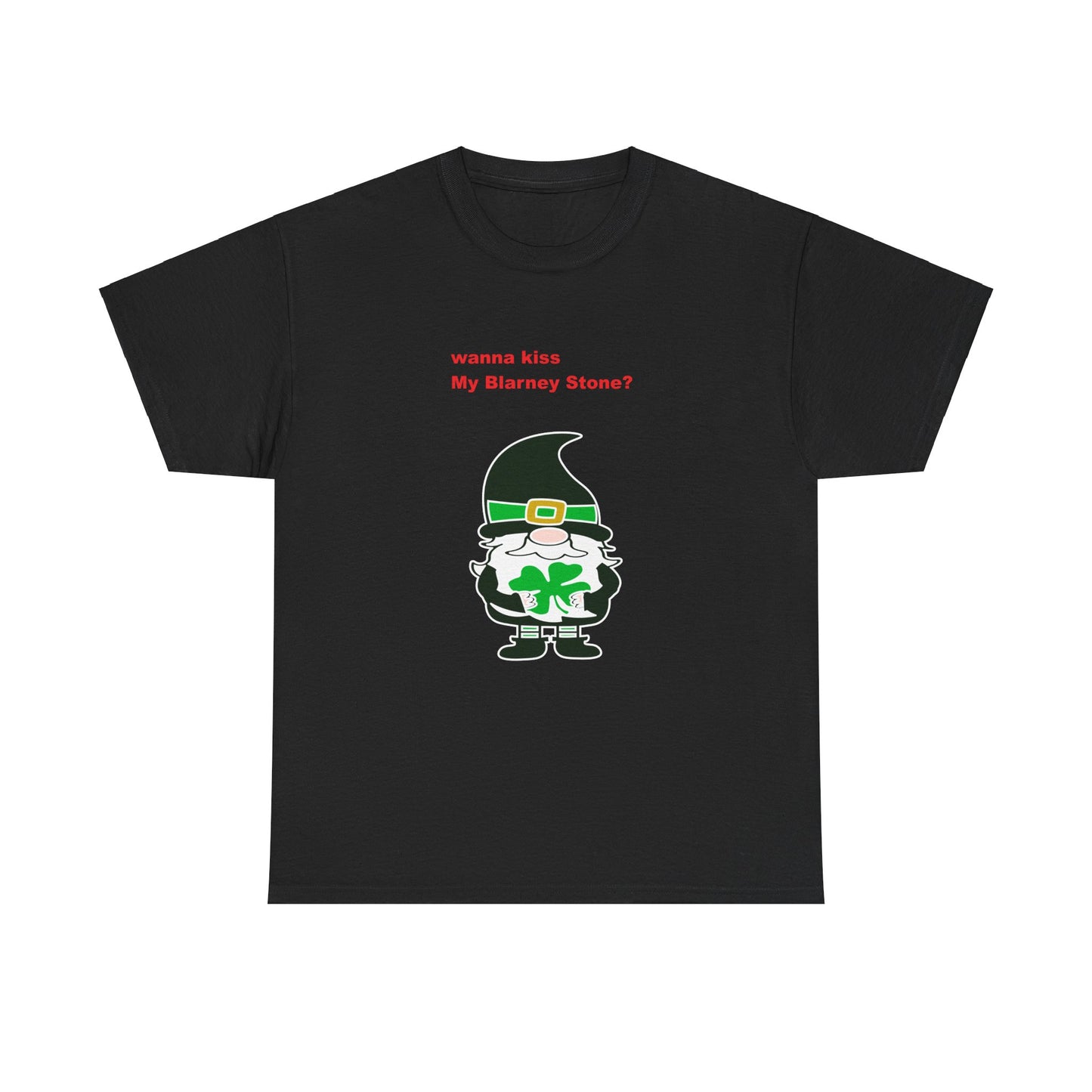 St. Patrick's Day Gnome Tee, Blarney Stone Kiss Shirt, Unisex Shirt for March 17th Celebrations, Irish Holiday T-Shirt, Shamrock Lucky Charm