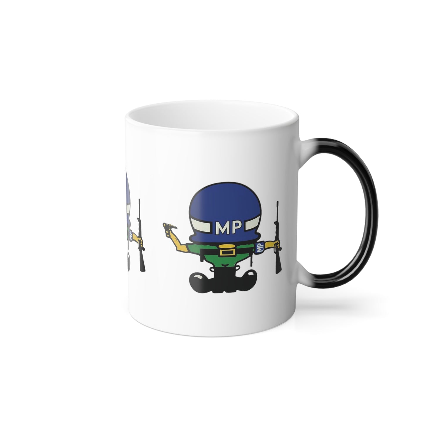 Cartoon MP Military Police Color Morphing Mug, 11oz