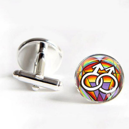 Gay Pride Cufflinks- Man Or Woman