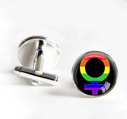 Gay Pride Cufflinks- Man Or Woman