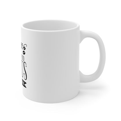 Coffee Gets Me Started, Jesus Gets Me Going Taza de cerámica 11 oz