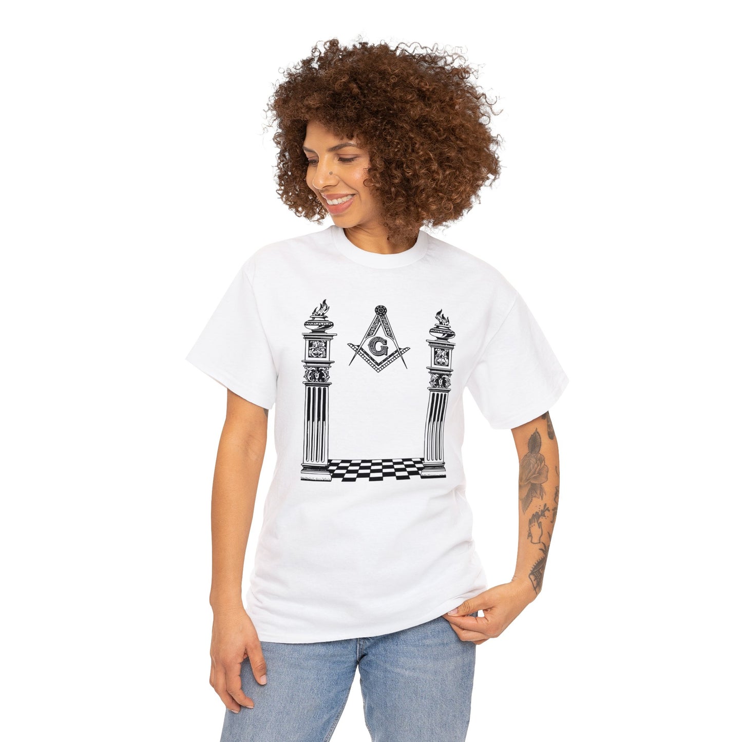 Master Mason Classic Two Side Print Unisex Heavy Cotton Tee