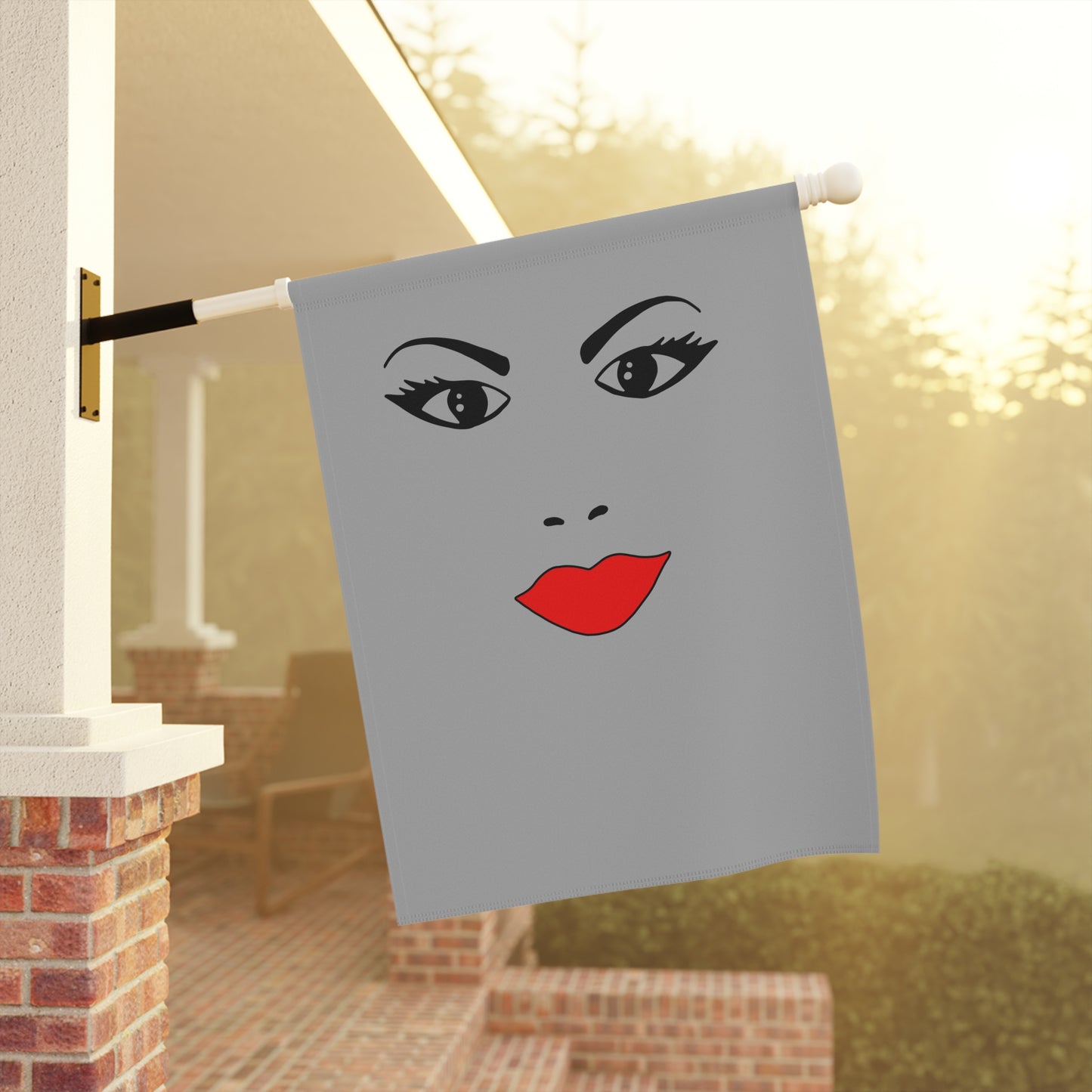 Witch Face printed Garden & House Banner For Halloween .: Pole not included