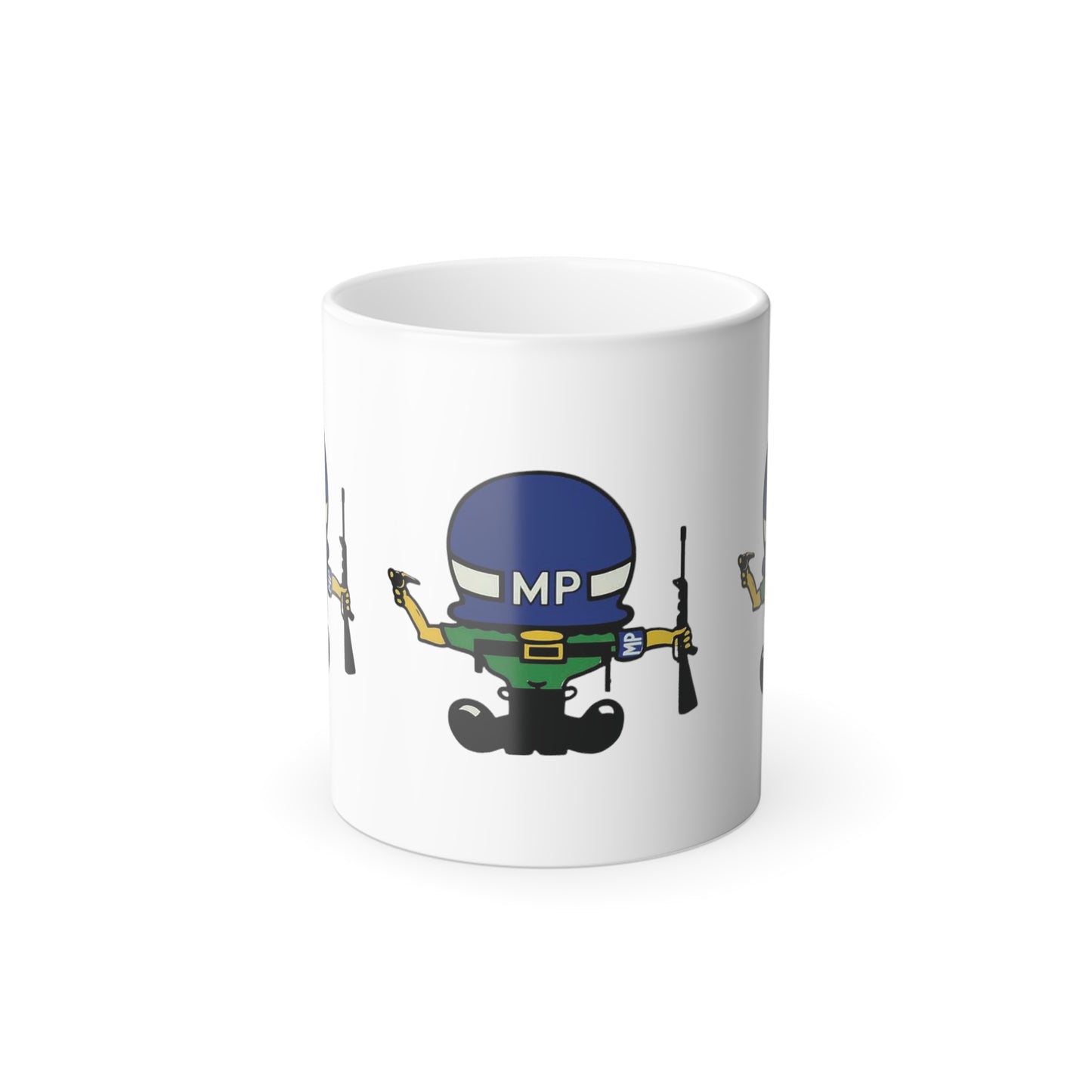 Cartoon MP Military Police Color Morphing Mug, 11oz