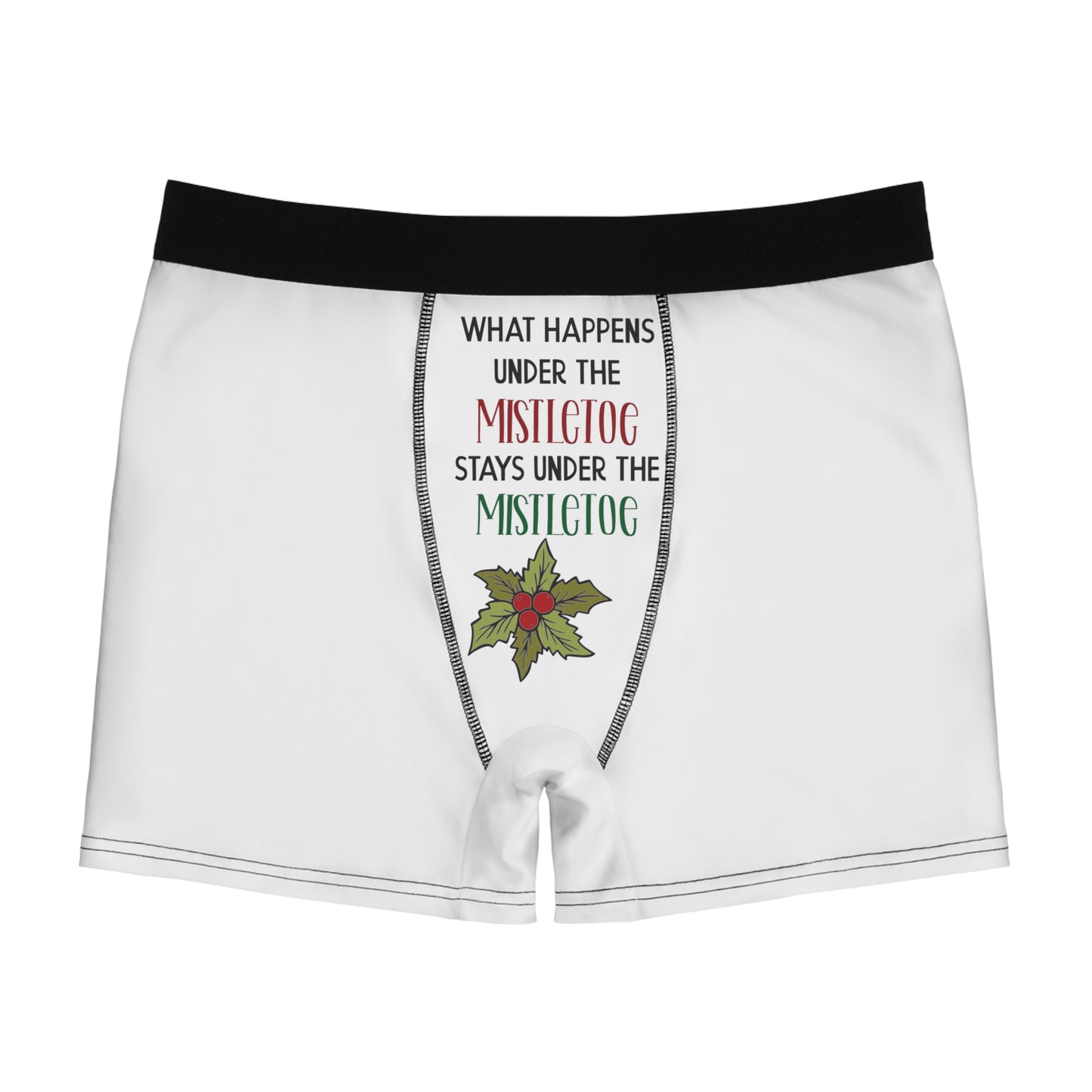 What Happens Under The Mistletoe..  Men's Boxer Briefs