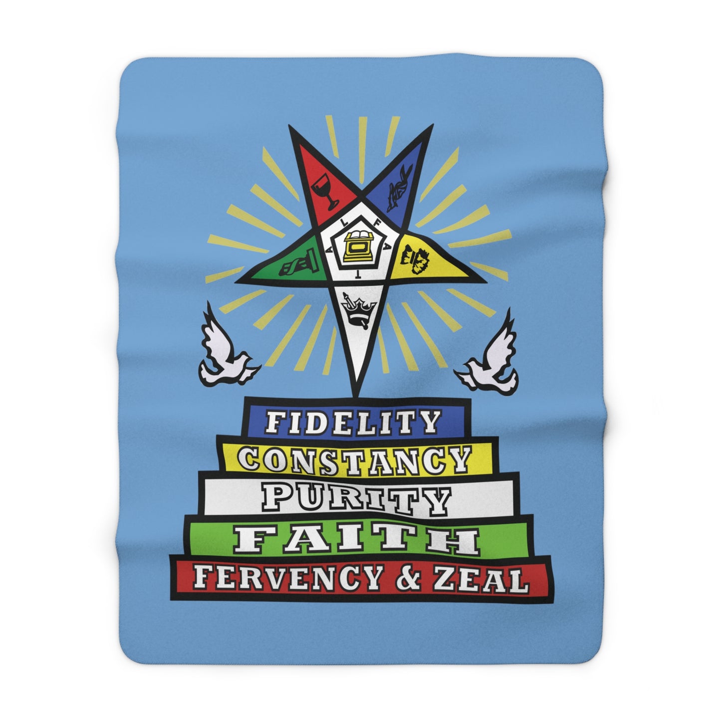 Order Of The Eastern Stars / OES Travel or Home Sherpa Fleece Blanket