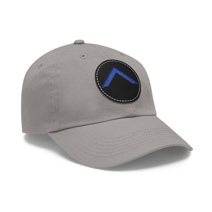 Mason Cap with WM emblem adjustable Dad Hat with Leather Patch (Round)