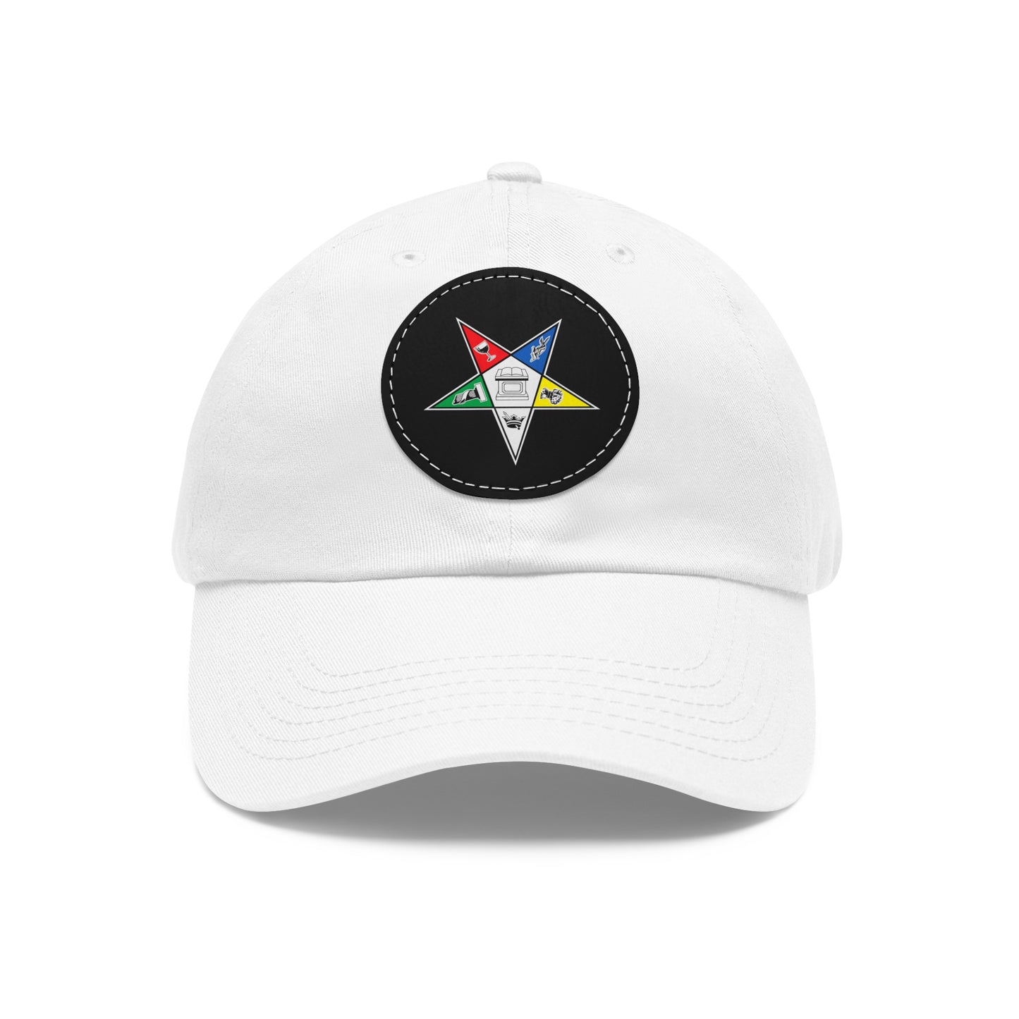 Order Of The Eastern Stars /OES Hat with Leather Patch (Round Patch)