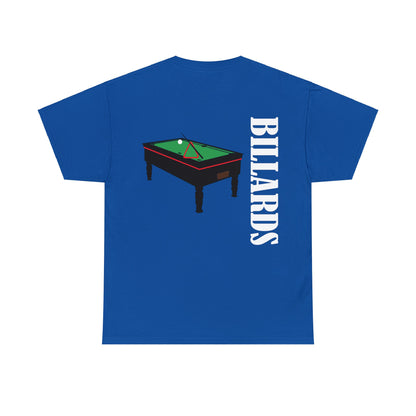 Billiards Front and Back Print Unisex Heavy Cotton Tee