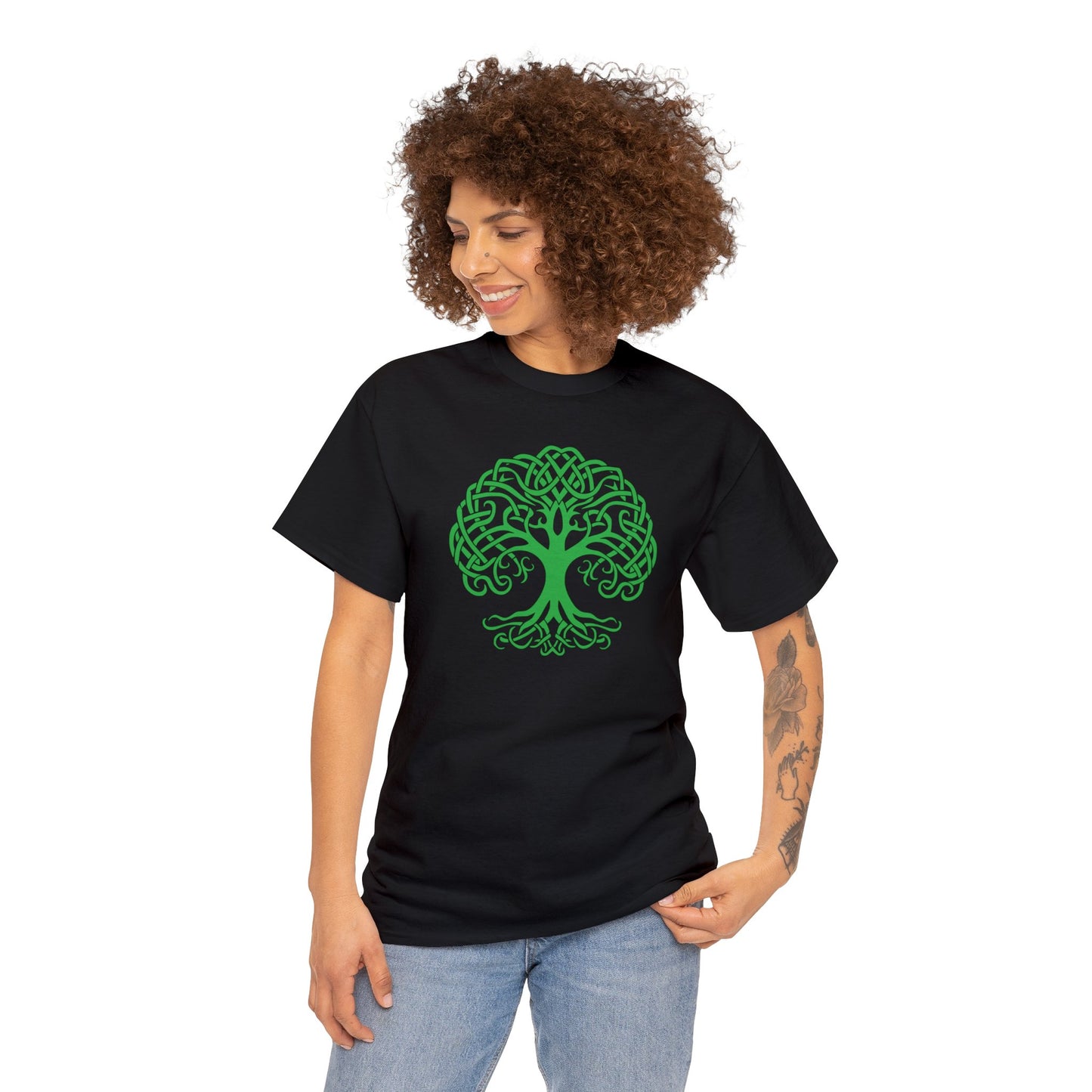 Celtic Tree Of Life- St. Patricks' Day Parade Unisex Heavy Cotton Tee