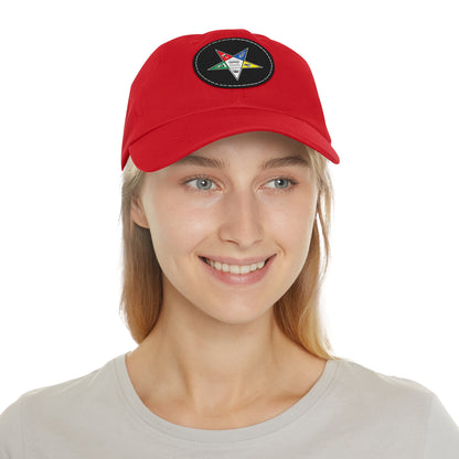 Order Of The Eastern Stars /OES Hat with Leather Patch (Round Patch)