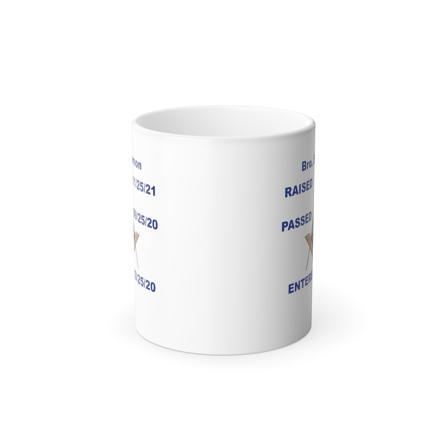 Custom Master Mason Color Morphing Mug, 11oz   , Just Add Name And Dates