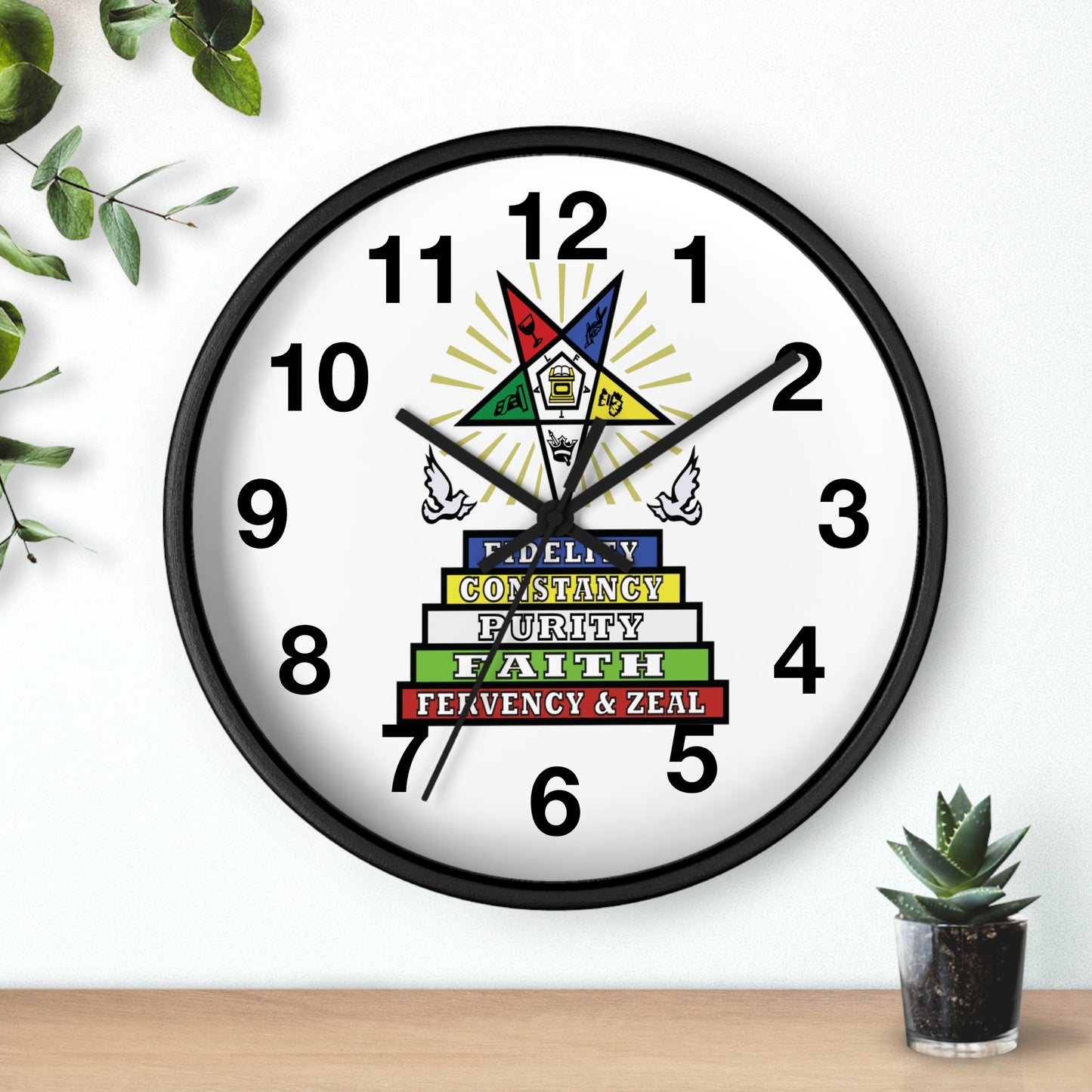 Order Of The Eastern Stars / OES Wall Clock