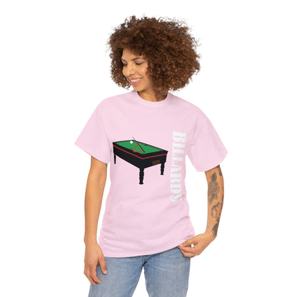 Billiards Front and Back Print Unisex Heavy Cotton Tee