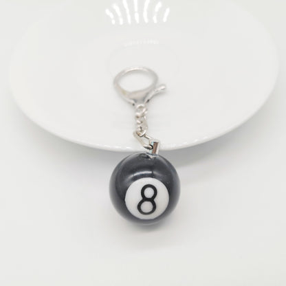 8 Ball Billiard Keychain