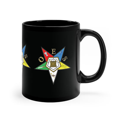 Order Of The Eastern Stars, OES 11oz Black Mug Special Price! Limited Time