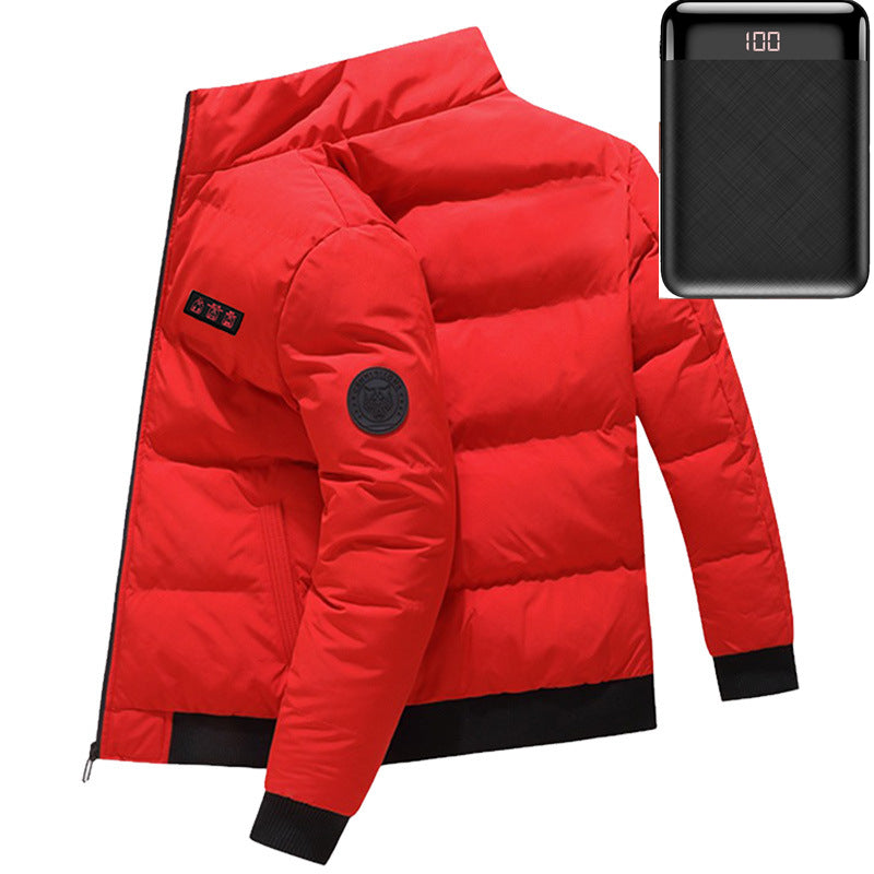 Outdoor Warm Heated Adult Man / Woman Jacket Windproof Cotton Rechargeable Heating