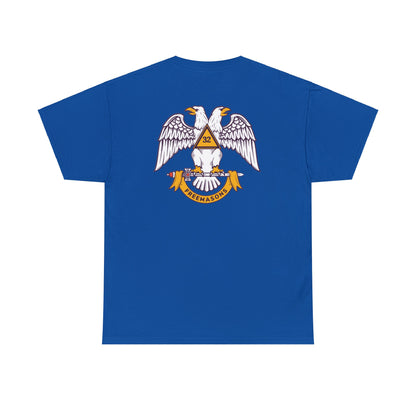 Wings Down  Mason / Masonic Front and Back Print Unisex Heavy Cotton Tee