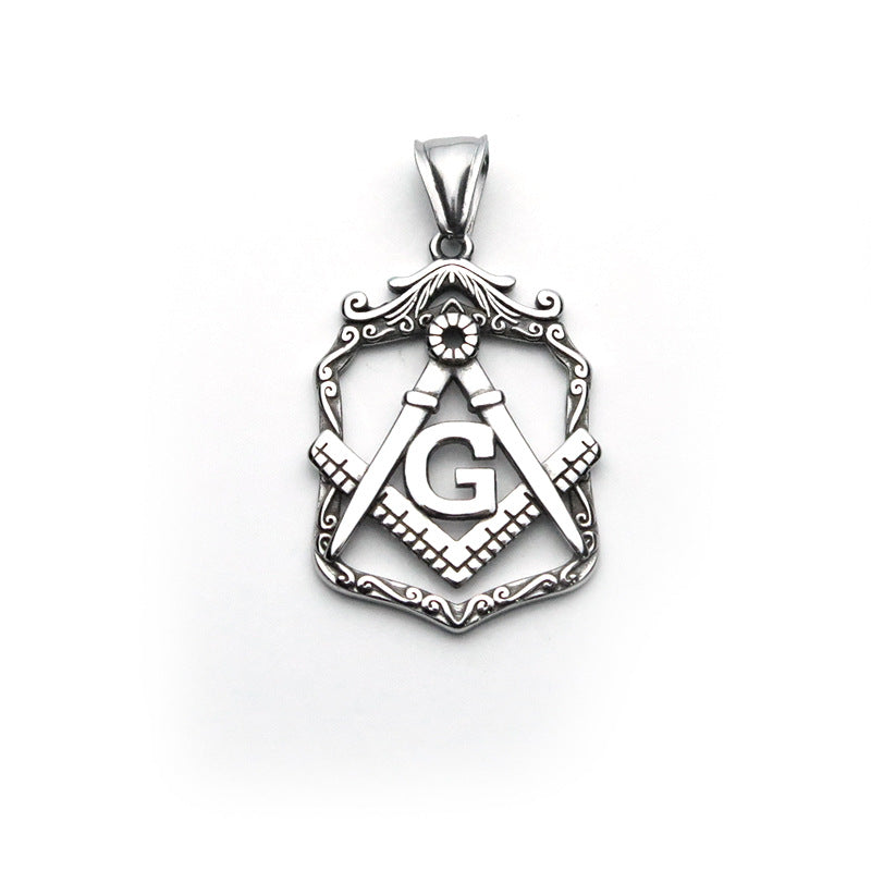 Freemason Pendant Men's Necklace or  Men's Titanium Steel Pendant