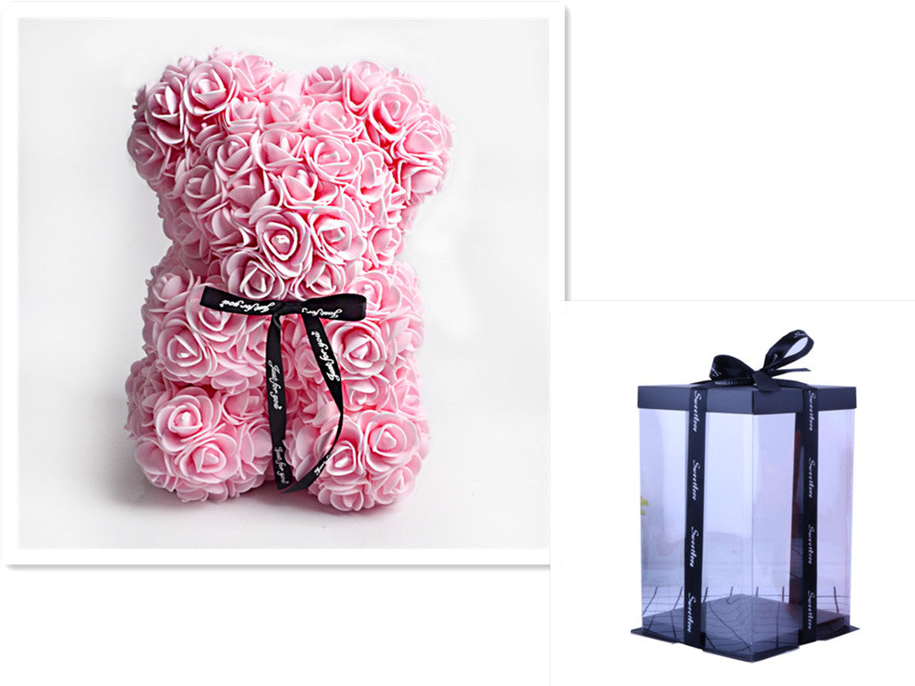 Easter Gift Rose Bear Eternal Flower Rose Teddy Bear PE Foam Bear from 9.843" Valentines Day