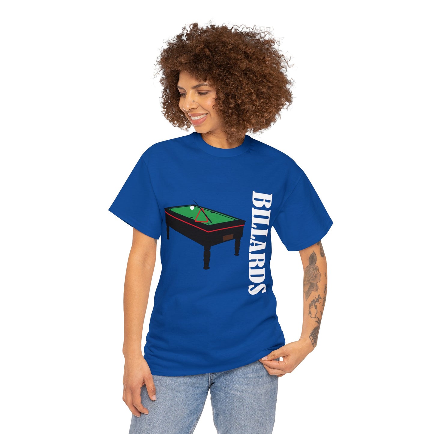 Billiards Front and Back Print Unisex Heavy Cotton Tee