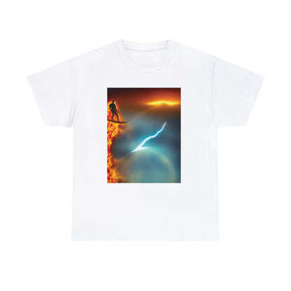 Cosmic Fire Surfer Unisex Heavy Cotton Tee