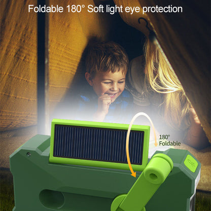 3 In 1 Portable Radio Hand Crank AM-FM-NOAA Emergency Reading Lamp Flashlight Solar Charging 10000mAh Power Bank Support SOS