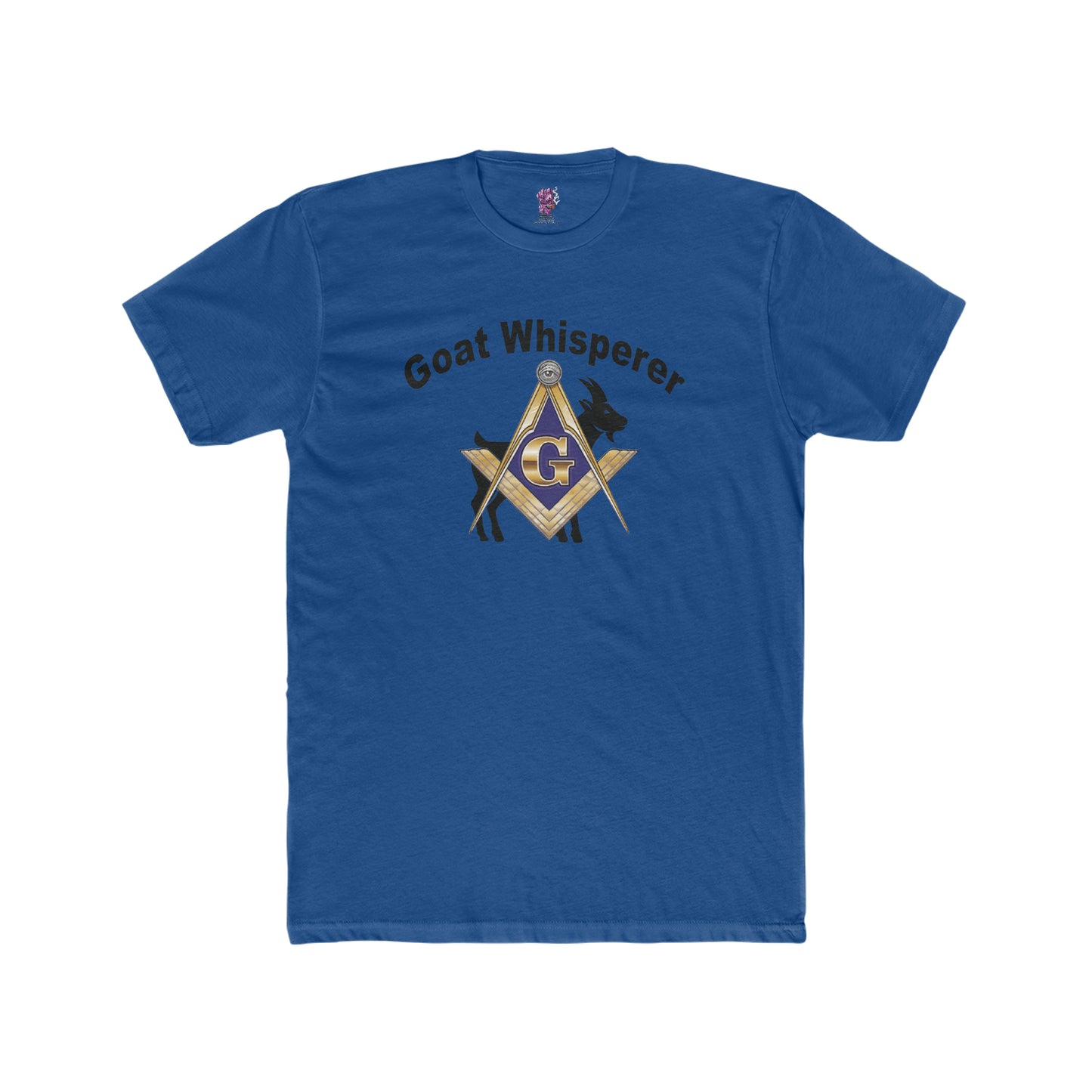 Goat Whisperer-Mason/ Masonic Front And Back Print Men's Next Level Cotton Crew T-shirt