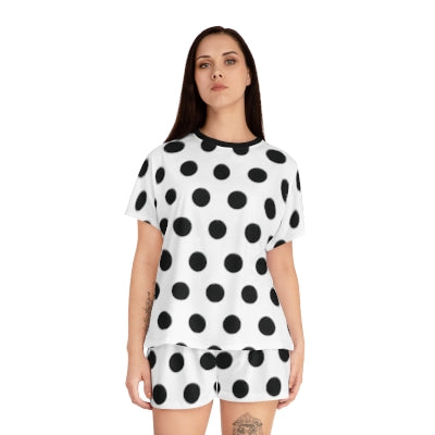 Polka Dot Womans Short Two-Piece Pajama Set