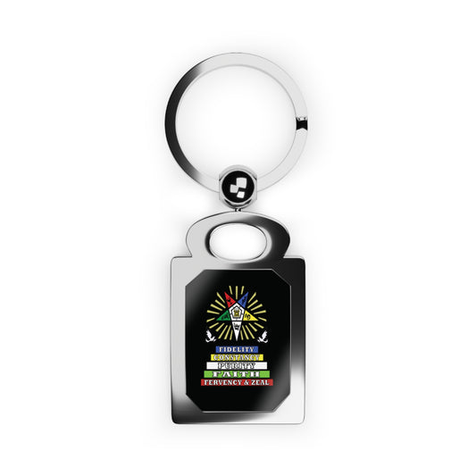 Eastern Star Rectangle  Keyring