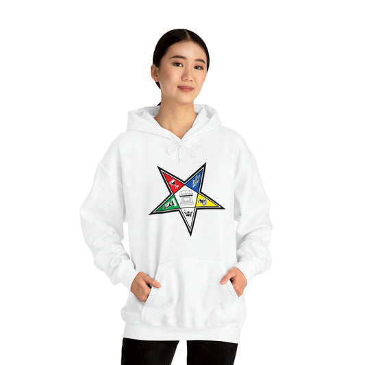 Order Of The Eastern Stars OES Front And Back Print- Adult Woman/ Man Heavy Blend™ Hooded Sweatshirt