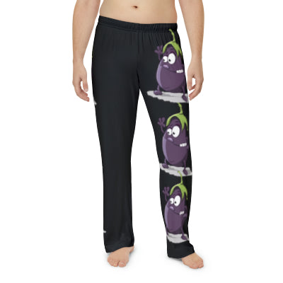 Men's Waving Egg Plant'  Printed Pajama Pants