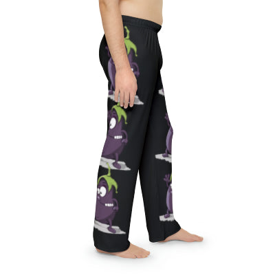 Men's Waving Egg Plant'  Printed Pajama Pants