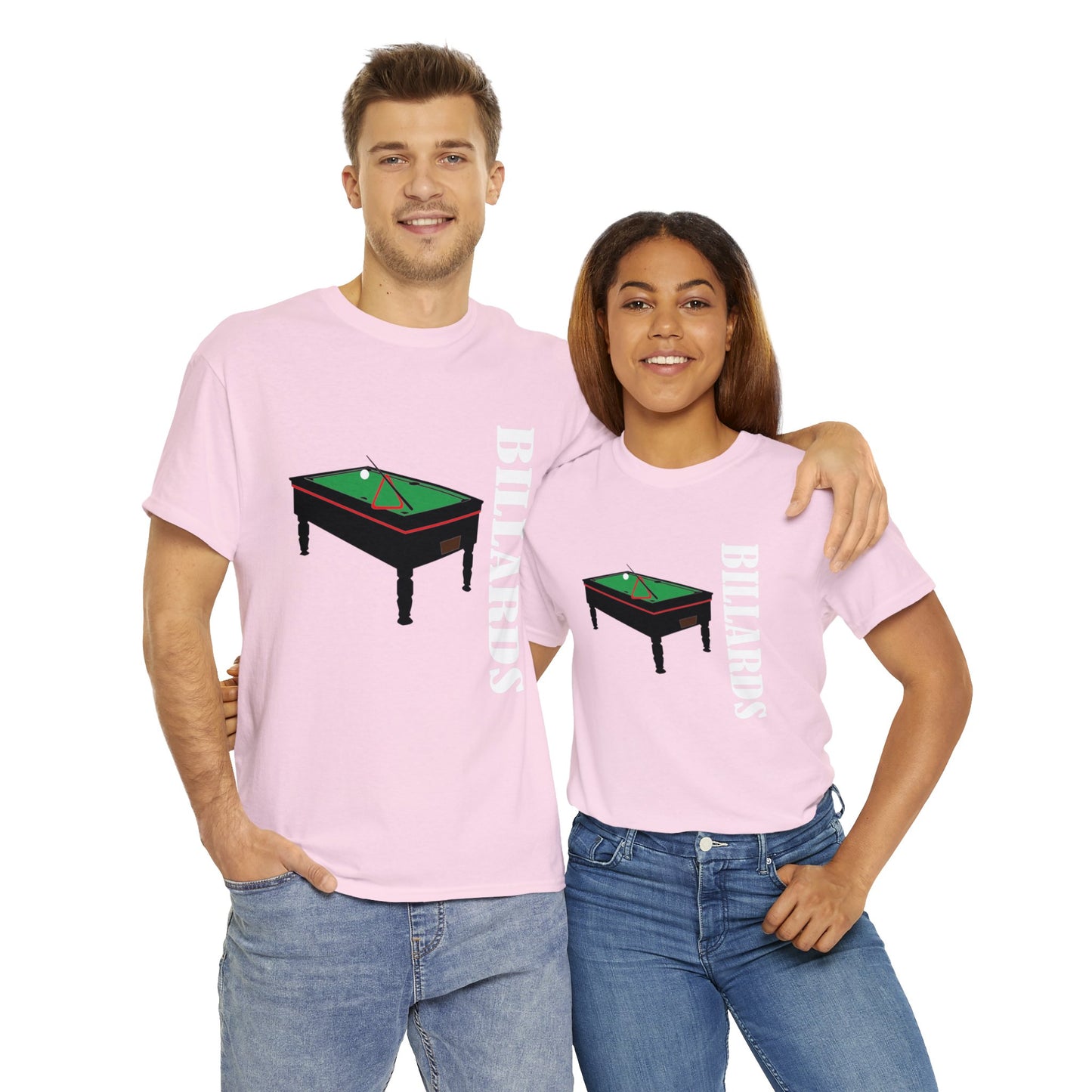 Billiards Front and Back Print Unisex Heavy Cotton Tee